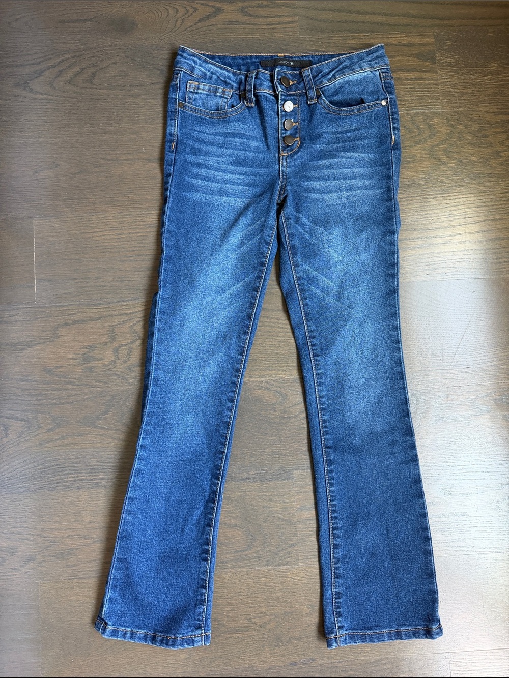 Joe's Jeans Indigo Button-Fly Flare Jeans sz 12 (fits like 10)